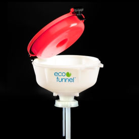 ECO Funnel EF-8-FS70 ECO Funnel® 8" ECO Funnel With 70mm Cap Adapter, Red Lid image.