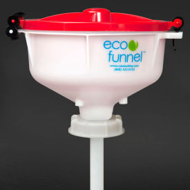 ECO Funnel EF-8-SW ECO Funnel® EF-8-SW 8" ECO Funnel with 70mm Cap, For 5 Gal Samson Stacker Carboy, Red Lid image.