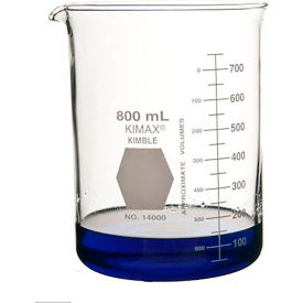 Kimble Kimax Low Form Griffin Beakers, 800ML, Case of 24