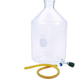 CP LAB SAFETY. 14612F-2000 Kimble® Kimax® Reservoir Bottle with Bottom Valve Outlet, 2000ML image.