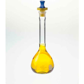 CP LAB SAFETY. 28014P-50 Kimble® Kimax® Class A Volumetric Flasks with PE Stopper, 50ML, Case of 12 image.