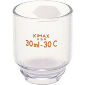 CP LAB SAFETY. 28260-301 Kimble® Kimax® Glass Crucibles, 30mL Gooch Low Form, 40-60 microns, Case of 12 image.