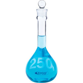 CP LAB SAFETY. KC92812G-2000 Kimble® Kimax® Class A Coated Heavy Duty Wide Mouth Volumetric Flasks, 2000ML image.