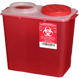 Plasti-Products 146008 8-Quart Big Mouth Sharps Container Red Case of 20