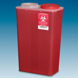 PPI 146014 Plasti-Products 146014 14-Quart Big Mouth Sharps Container, Red, Case of 10 image.
