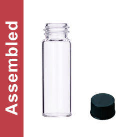 CP LAB SAFETY. 13-1010KPS-A Wheaton® MicroLiter 4ML Clear Screw Thread Vial Kit, Solid Cap, PTFE Liner, 100 pk image.