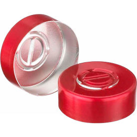 CP LAB SAFETY. 224183-06 Wheaton® 20mm Crimp Seal, Center Tear-Out, Aluminum Red, Unlined, Case of 1000 image.