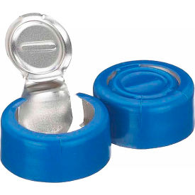 CP LAB SAFETY. 224192-05 Wheaton® 13mm Crimp Seal, Tear-Off, Aluminum Blue, Unlined, Case of 1000 image.