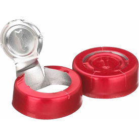CP LAB SAFETY. 224193-06 Wheaton® 20mm Crimp Seal, Tear Off, Aluminum Red, Unlined, Case of 1000 image.