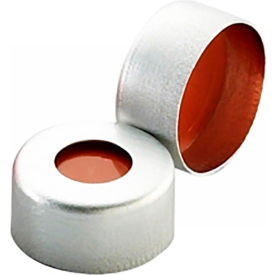 CP LAB SAFETY. 224211-01 Wheaton® 11mm Crimp Seal, Aluminum, PTFE/Red Rubber, Case of 1000 image.