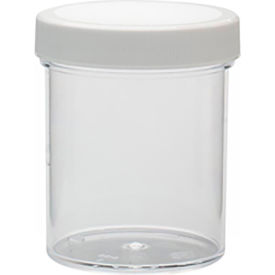 Wheaton 125ML Clear Polystyrene Jar, Polyethylene Foam Lined Cap, Case of 36