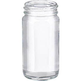 Wheaton 4 oz Clear Wide Mouth Straight Side Glass Bottles 48-400 neck No Caps Case of 144