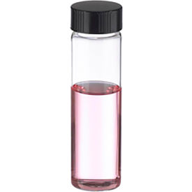 CP LAB SAFETY. W224591 Wheaton® 40ML Clear Glass Vials in a box, PTFE /Rubber Liner, Case of 72 image.