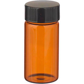 CP LAB SAFETY. W224604 Wheaton® 20ML Amber Vials, 24-400, Lab File, PTFE, Case of 72 image.
