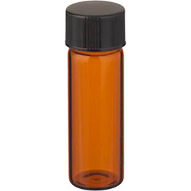 CP LAB SAFETY. W224682 Wheaton® 4ML Solid Top Amber Vials in a box, PTFE /Rubber Liner, Case of 144 image.