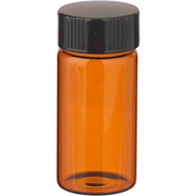 CP LAB SAFETY. W224820 Wheaton® 20ML Amber Vials in a box, Rubber Lined Caps, Case of 72 image.