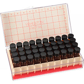 Wheaton 4ML Amber Vials File, 13-425, Rubber Lined, Case of 40