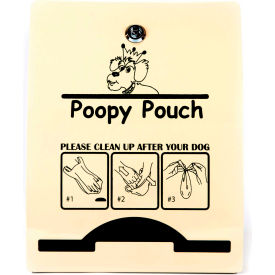 Crown Products PP-EXP-BEIGE Poopy Pouch Express Pet Waste Bag Dispenser for Rolled Bags, Beige image.