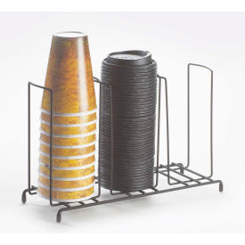 Cal Mil Plastics 1229 Cal-Mil 1229 3 Section Cup and Lid Organizer 13"W x 4-1/2"D x 8-1/2"H image.
