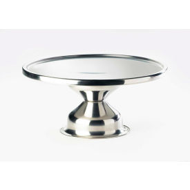 Cal Mil Plastics 1308 Cal-Mil 1308 Stainless Steel Cake Stand Riser 12" Dia. x 7"H image.