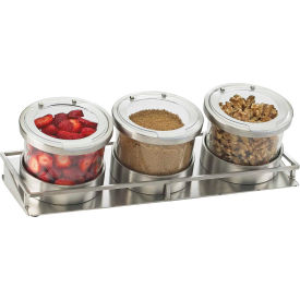 Cal-Mil 1850-4-55HL Mixology 3 Jar Display For 16 Oz. Jars Notched Lids 13-3/8 Cal-Mil 1850-4-55HL Mixology 3 Jar Display For 16 Oz. Jars Notched Lids 13-3/8