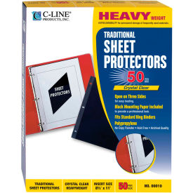 C-Line Products, Inc. 10 C-Line Products Traditional Polypropylene Sheet Protector, Heavyweight, 11 x 8 1/2, 50/BX image.