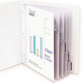 C-Line Products, Inc. 05557-BX C-Line Products Polypropylene Sheet Protector with Index Tabs, Clear Tabs, 11" x 8-1/2", 60/Set image.