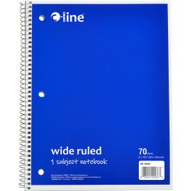 C-Line Products, Inc. 22038-CT C-Line® 1-Subject Notebook, Wide Ruled, 70-Page, Blue, 24 Each/Set image.