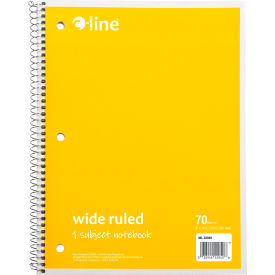 C-Line Products, Inc. 22040-CT C-Line® 1-Subject Notebook, Wide Ruled, 70-Page, Yellow, 24 Each/Set image.