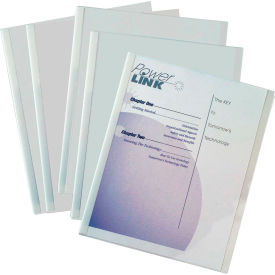 C-Line Products, Inc. 32457 C-Line Products Poly Report Covers with Binding Bars, Economy, Clear, White Bars, 11 x 8 1/2, 50/BX image.