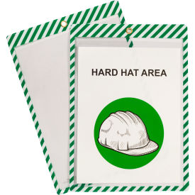 C-Line Shop Ticket Holder, Vinyl with Green/White Stripes, 25/Box C-Line Shop Ticket Holder, Vinyl with Green/White Stripes, 25/Box