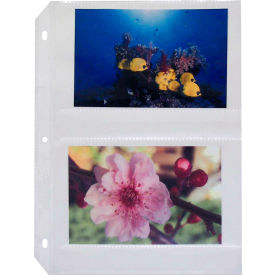C-Line Products, Inc. 52564 C-Line Products 35mm Ring Binder Photo Storage Pages, 4 x 6, Clear, Side Load, 11 1/4 x 8 1/8, 50/BX image.
