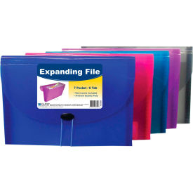 C-Line Products, Inc. 58300-DS C-Line Products 7-Pocket Letter Size Expanding File, Assorted Color, 12 Clipboards/Set image.