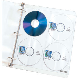 C-Line Products, Inc. 61948-BX C-Line Products Deluxe CD Ring Binder Storage Pages, Standard, Stores 8 CDs, 5/PK (Set of 5 PK) image.