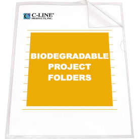 C-Line Products Biodegradable Project Folders, Reduced Glare, 11 x 8 1/2, 25/BX