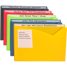 C-Line Products Write-on Poly File Jackets, Assorted, 11 X 8 1/2, 25/BX