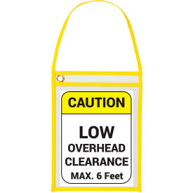 Neon Shop Ticket Holders with Hanging Strap, Yellow, 9" x 12", Pack of 25 view 2