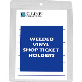 C-Line Products Vinyl Shop Ticket Holder, Both Sides Clear, 4 x 6, 50/BX