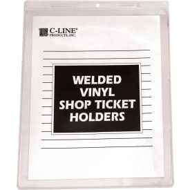 C-Line Products Vinyl Shop Ticket Holder, Both Sides Clear, 8 1/2 x 11, 50/BX