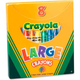 Crayola 520080 Crayola® Large Crayons, Nontoxic, Assorted, 8/Box image.