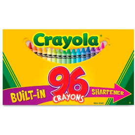 Crayola 520096 Crayola® Regular Crayons, Built-In Sharpener, Assorted, 96/Box image.