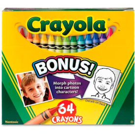 Crayola 52064D Crayola® Classic Crayon Set, Nontoxic, Assorted, 64/Box image.