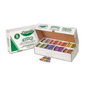Crayola 528008 Crayola® Crayons Classpack, 8 Colors, 800/Box image.