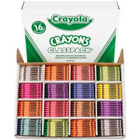 Crayola 528016 Crayola® Crayons Classpack, 16 Colors, 800/Box image.