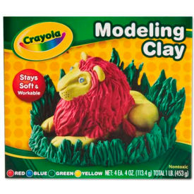 Crayola 570300 Crayola® Modeling Clay, Nontoxic, 4 oz., Assorted Colors, 4/Pack image.