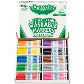 Crayola 588211 Crayola® Washable Markers Classpack, Fine Line, 10 Assorted Colors, 200/Box image.