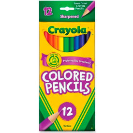 Crayola 684012 Crayola® Colored Pencils, Sharpened, Assorted, 12/Set image.
