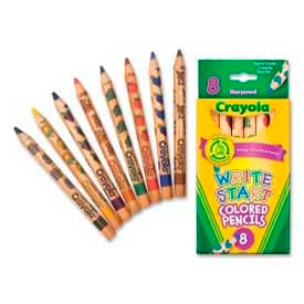 Crayola 684108 Crayola® Write Start Colored Pencils, Sharpened, Assorted, 8/Set image.