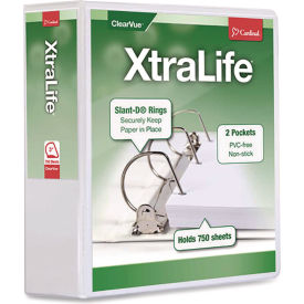 Cardinal® XtraLife ClearVue Non-Stick Slant-D Ring Binder 3 Rings 3" Capacity 11" x 8.5"