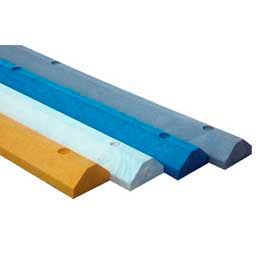 Vestil Manufacturing CS-33-B Lightweight Recycled Plastic Car Stop, 72"L x 6"W x 3-1/4"H, Blue image.